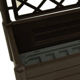 NNEVL Garden Planter with Trellis 100x43x142 cm PP Mocha