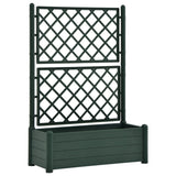 NNEVL Garden Planter with Trellis 100x43x142 cm PP Green