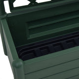 NNEVL Garden Planter with Trellis 100x43x142 cm PP Green