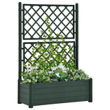 NNEVL Garden Planter with Trellis 100x43x142 cm PP Green