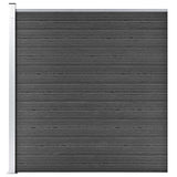 NNEVL Fence Panel WPC 175x186 cm Black