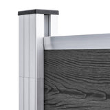 NNEVL Fence Panel WPC 175x186 cm Black