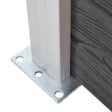 NNEVL Fence Panel WPC 175x186 cm Black