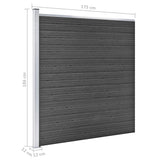 NNEVL Fence Panel WPC 175x186 cm Black