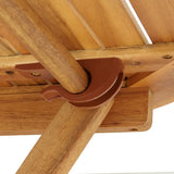 NNEVL Folding Garden Table 70 cm Solid Acacia Wood