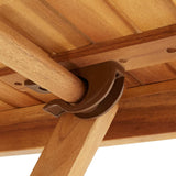NNEVL Folding Garden Table 90x90x75 cm Solid Acacia Wood