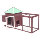 NNEVL Chicken Coop with Nest Box Mocha 190x72x102 cm Solid Firwood