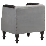NNEVL Tub Chair Black Real Leather and Solid Mango Wood