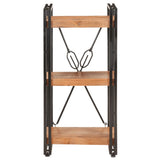 NNEVL 3-Tier Bookcase 40x30x80 cm Solid Acacia Wood
