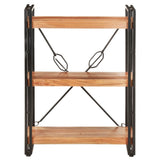 NNEVL 3-Tier Bookcase 60x30x80 cm Solid Acacia Wood