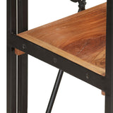 NNEVL 3-Tier Bookcase 60x30x80 cm Solid Acacia Wood