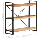 NNEVL 3-Tier Bookcase 90x30x80 cm Solid Acacia Wood