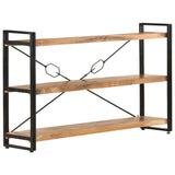 NNEVL 3-Tier Bookcase 140x30x80 cm Solid Acacia Wood