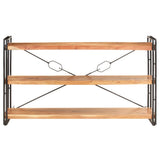 NNEVL 3-Tier Bookcase 140x30x80 cm Solid Acacia Wood