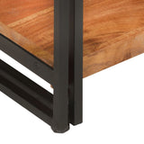 NNEVL 3-Tier Bookcase 140x30x80 cm Solid Acacia Wood