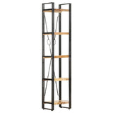 NNEVL 5-Tier Bookcase 40x30x180 cm Solid Mango Wood