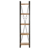NNEVL 5-Tier Bookcase 40x30x180 cm Solid Mango Wood