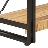 NNEVL 3-Tier Bookcase 90x30x80 cm Solid Mango Wood