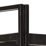 NNEVL 5-Tier Bookcase Black 140x30x180 cm Solid Mango Wood