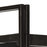 NNEVL 5-Tier Bookcase Black 60x30x180 cm Solid Mango Wood