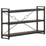 NNEVL 3-Tier Bookcase Black 140x30x80 cm Solid Mango Wood