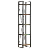 NNEVL 5-Tier Bookcase 40x30x180 cm Solid Reclaimed Wood