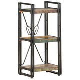 NNEVL 3-Tier Bookcase 40x30x80 cm Solid Reclaimed Wood