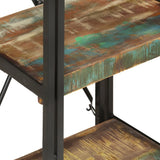 NNEVL 3-Tier Bookcase 40x30x80 cm Solid Reclaimed Wood