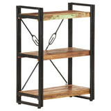 NNEVL 3-Tier Bookcase 60x30x80 cm Solid Reclaimed Wood