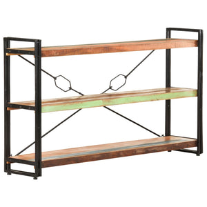 NNEVL 3-Tier Bookcase 140x30x80 cm Solid Reclaimed Wood