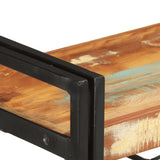 NNEVL 3-Tier Bookcase 140x30x80 cm Solid Reclaimed Wood