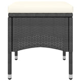NNEVL 5 Piece Garden Dining Set Poly Rattan and Tempered Glass Black