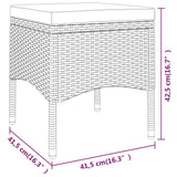 NNEVL 5 Piece Garden Bistro Set Poly Rattan and Tempered Glass Brown