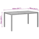 NNEVL 7 Piece Garden Dining Set Poly Rattan Grey