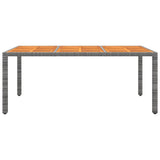 NNEVL 7 Piece Garden Dining Set Poly Rattan Grey