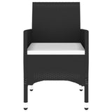 NNEVL 9 Piece Garden Dining Set Poly Rattan Black