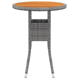 NNEVL 3 Piece Garden Dining Set Poly Rattan Grey