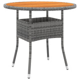 NNEVL 5 Piece Garden Dining Set Poly Rattan Grey
