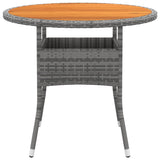 NNEVL 5 Piece Garden Dining Set Poly Rattan Grey
