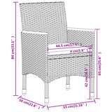 NNEVL 5 Piece Garden Dining Set Poly Rattan Grey