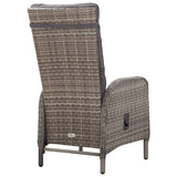 NNEVL 3 Piece Garden Bistro Set Poly Rattan Grey