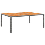 NNEVL 11 Piece Garden Dining Set Poly Rattan Grey