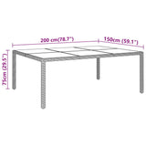 NNEVL 11 Piece Garden Dining Set Poly Rattan Beige