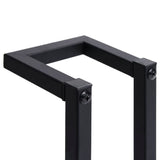 NNEVL Towel Rack Black 12.5x12.5x60 cm Iron