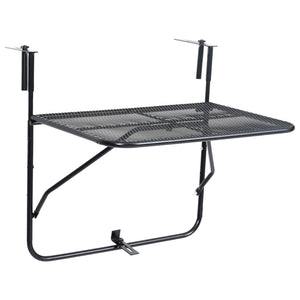 NNEVL Balcony Table Black 60x40 cm Steel