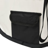 NNEVL Foldable Dog Playpen with Carrying Bag Black 90x90x58 cm