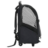 NNEVL Foldable Multipurpose Pet Trolley Black