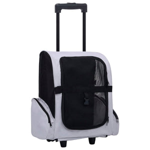 NNEVL Foldable Multipurpose Pet Trolley Grey