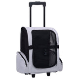 NNEVL Foldable Multipurpose Pet Trolley Grey