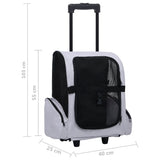NNEVL Foldable Multipurpose Pet Trolley Grey